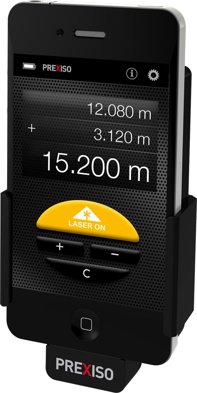 Prexiso iC4 Laser Distance Measuring Tool for iPhone 4/4S or 5 using your lightning adapter