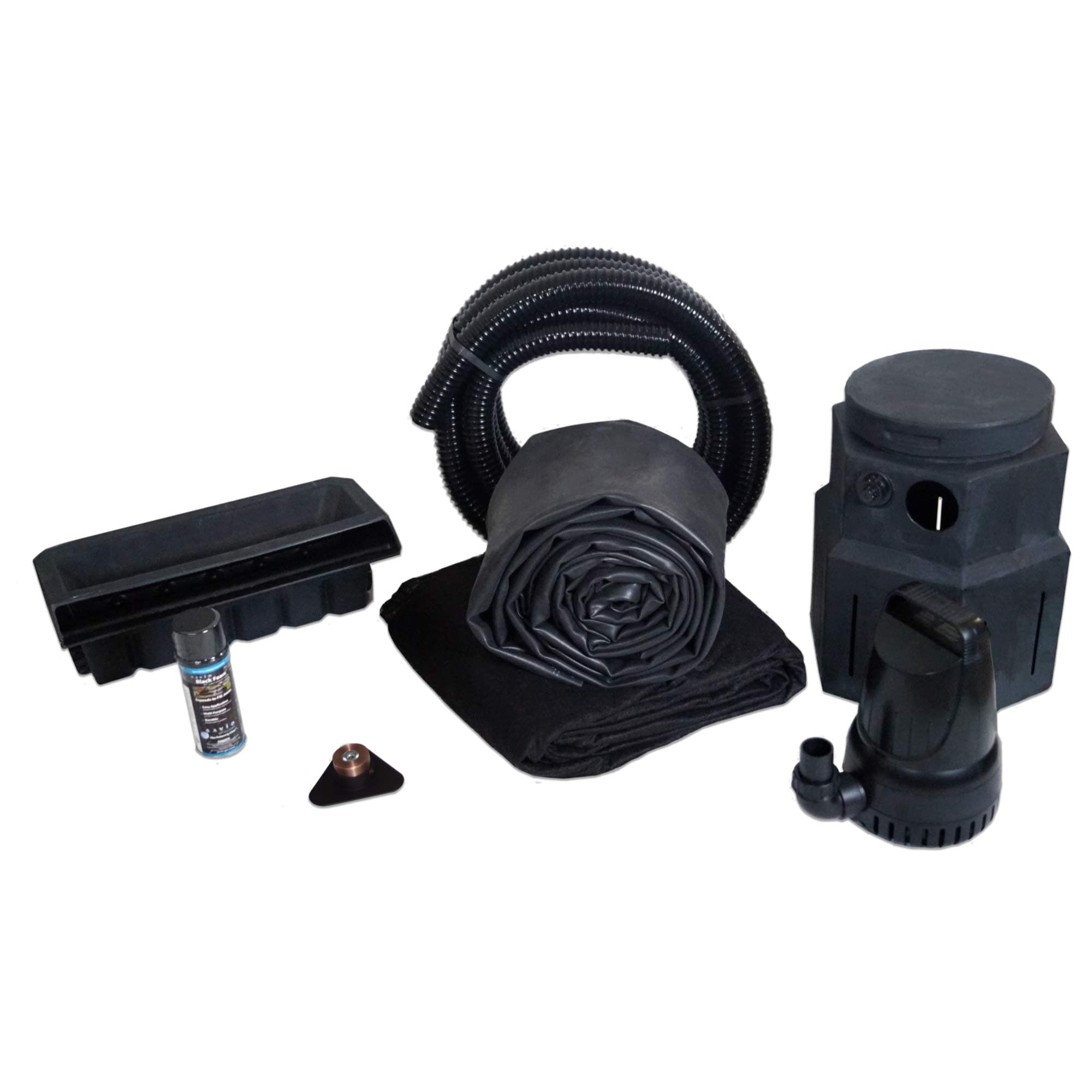 HALF OFF PONDS PondBuilder Cascade 3300 Pond Free Waterfallfall Kit, with 10 ft by 25 ft EPDM Liner and 3,300 GPH Submersible Pump - PSP0