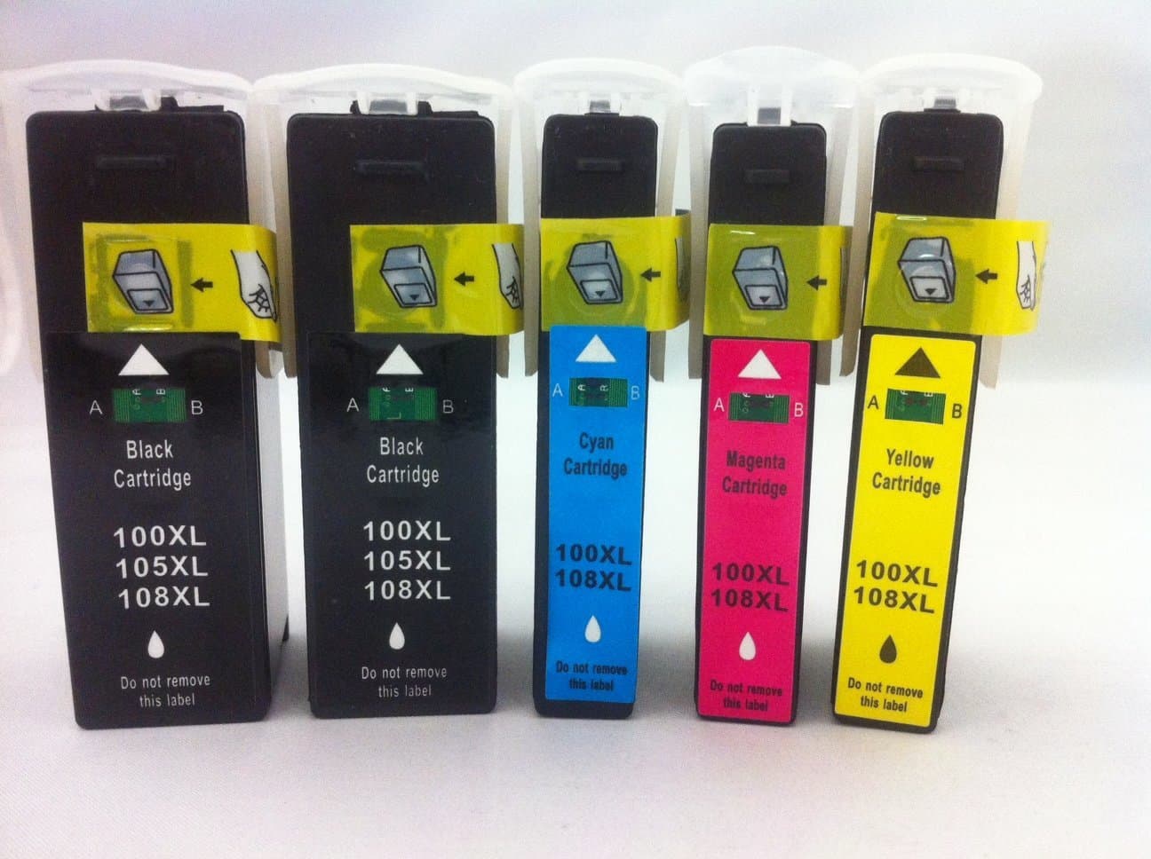 TSPSaver Lexmark Replacement Model 100xl Inkjet Cartridges Bundle (2 Black 1 Cyan 1 Magenta 1 Yellow)