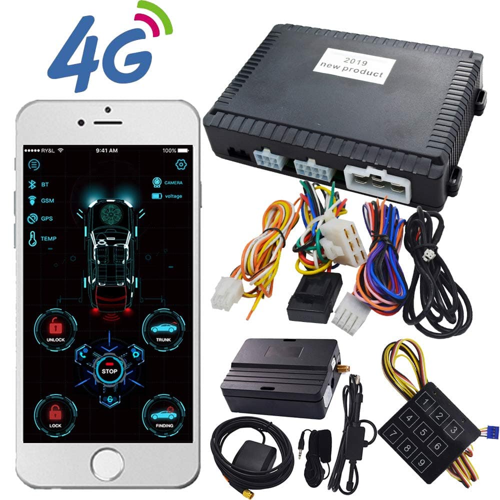 WISARBOR Remote Starter Keyless Entry System Smart 4G Car Alarm