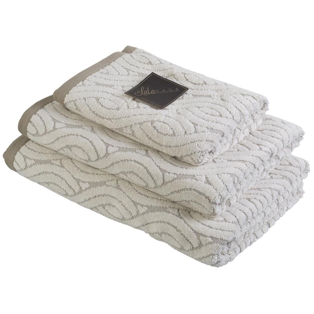 LalaMage Luxurious and Elegant Jacquard designed Extra-absorbent Large Bath Sheet Towels 40 x 60 Inch portuguese Cotton