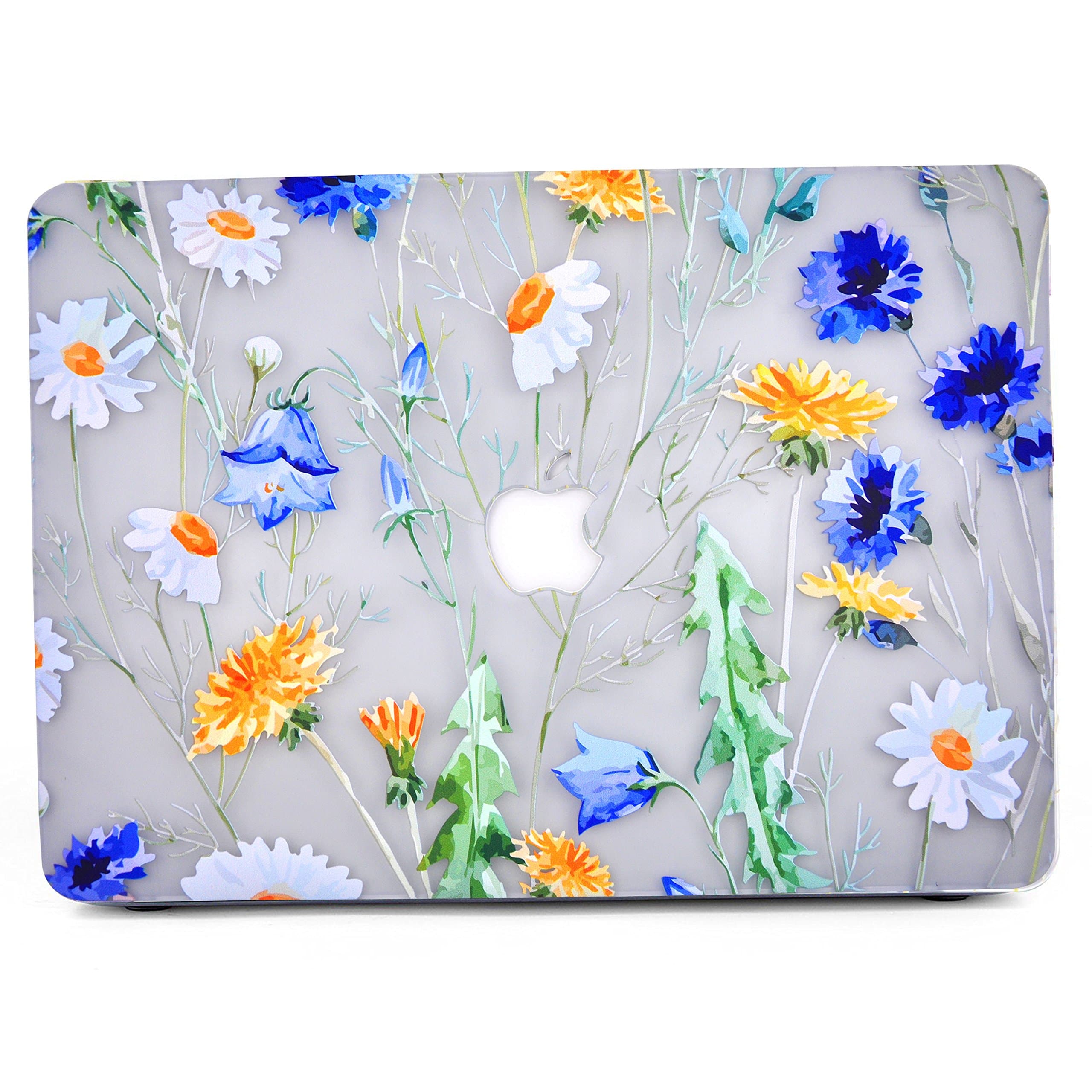 MacBook 12 inch Case, L2W Floral Design Pattern Glossy Matte Clear See-Through Case Cover for MacBook 12" inch with Retina Display (Model A1534) - See Through Floral Pattern W
