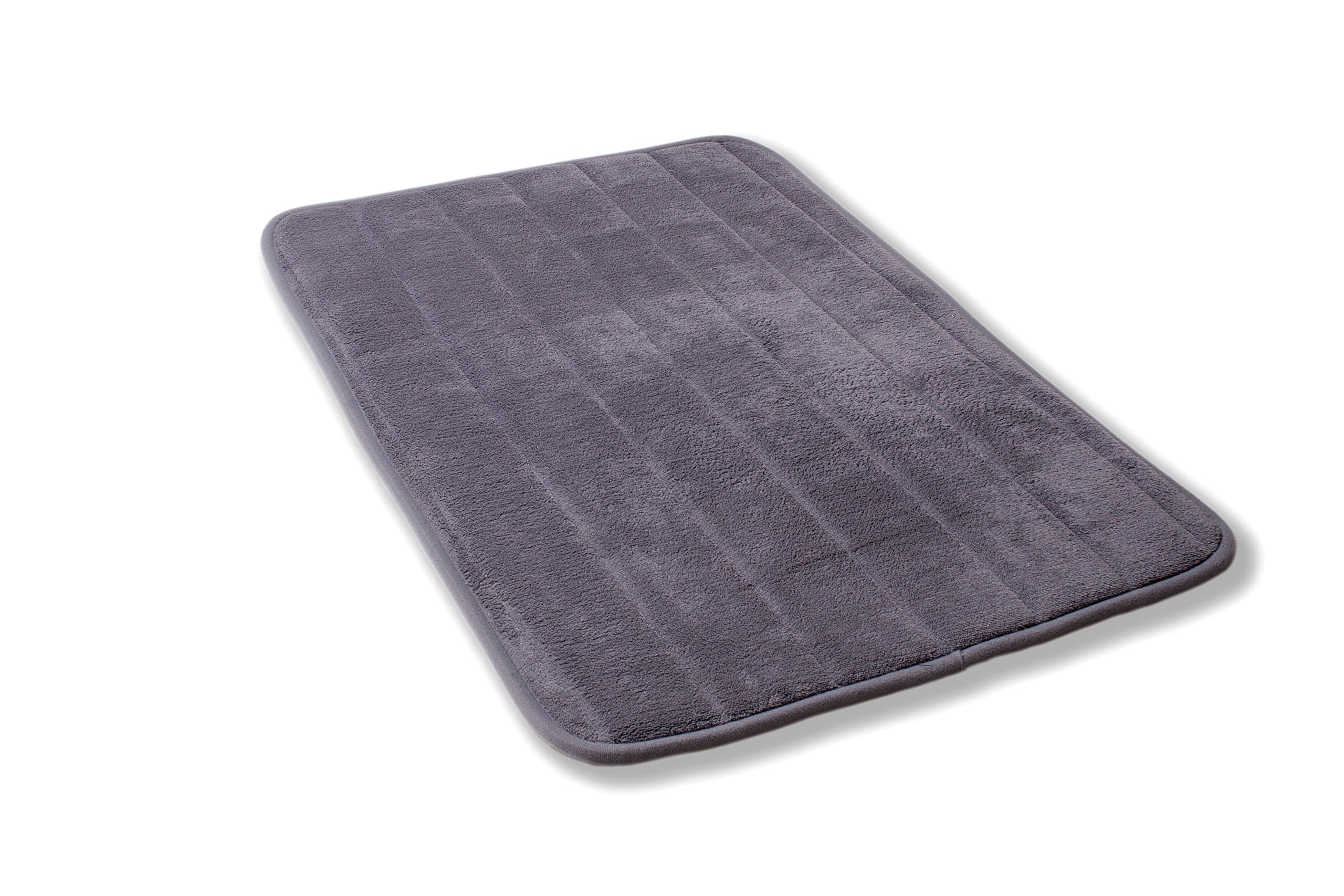 DuraGood® Premium Microfiber Eco-Friendly Memory Foam Bath Mat (20" x 30") Grey