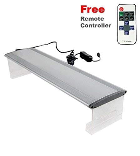 LED Light for Planted Aquarium with Free Remote Control Super Slim Full Spectrum Lamp for Plants Fish Tank Adjustable Brackets (12in/30cm)