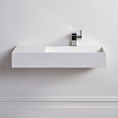 Veno Large Solid Surface Stone Resin Wall Hung Basin 800