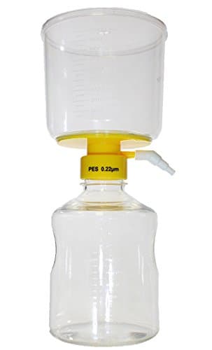 1000 mL Bottle Top Vacuum Filter with Bottle, 0.22 um PES Filter, Sterile, Individually Packaged
