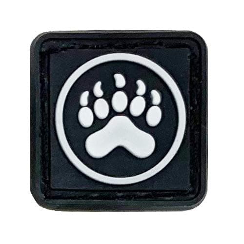 MORTHOME 1" inch PVC Hook and Loop Morale Patch Military Combat Armband Clothing Badge for Jackets Jeans Hat Cap (Black, Bear Claw)