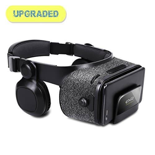 3D Light-Weight Virtual Reality Headset with Builted-in Stereo Headphone