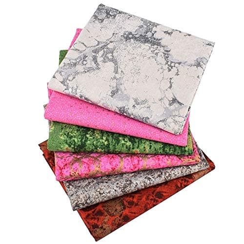 6Pcs 10x10 Inch Plain Cotton Fabric for Sewing-Solid Color Fabric Patchwork Craft Cotton Material-Colored Cotton Fabric for DIY Craft-Bronzing Cotton Fabric-Twin Cotton Fabric