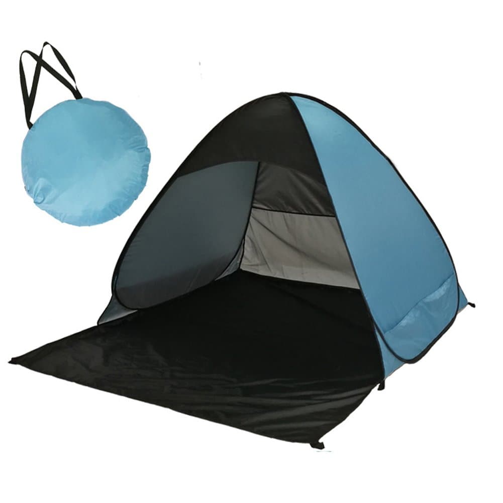 SUNRAY Automatic Pop up Beach Tent Instant Portable Quick Cabana Sun Shelter with Sun UV 50+ Protection (Blue + Black)