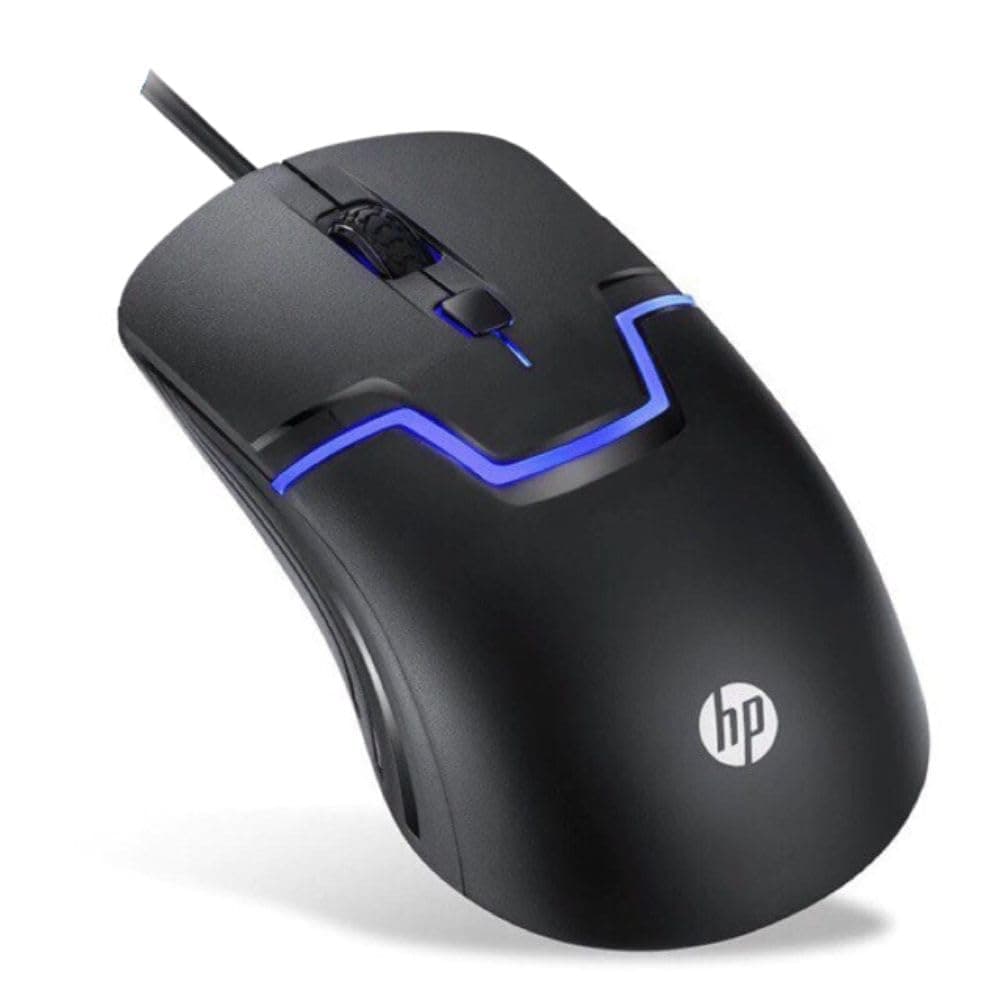HP M100 USB Mouse Wired Gaming Color LED Light DPI Control - Black (Upgraded)