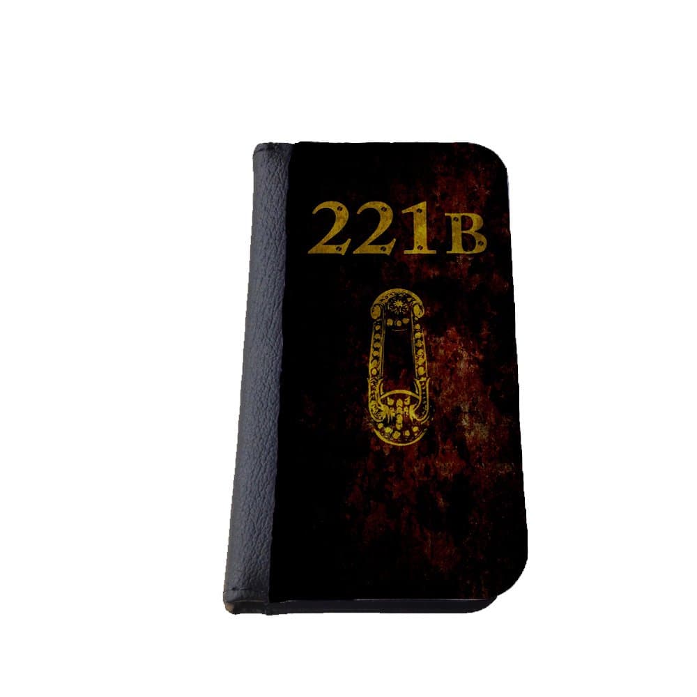Baker Street 221B Sherlock Holmes iPhone 4 / 4S wallet case faux leather wallet, iPhone 4 flip case, book style