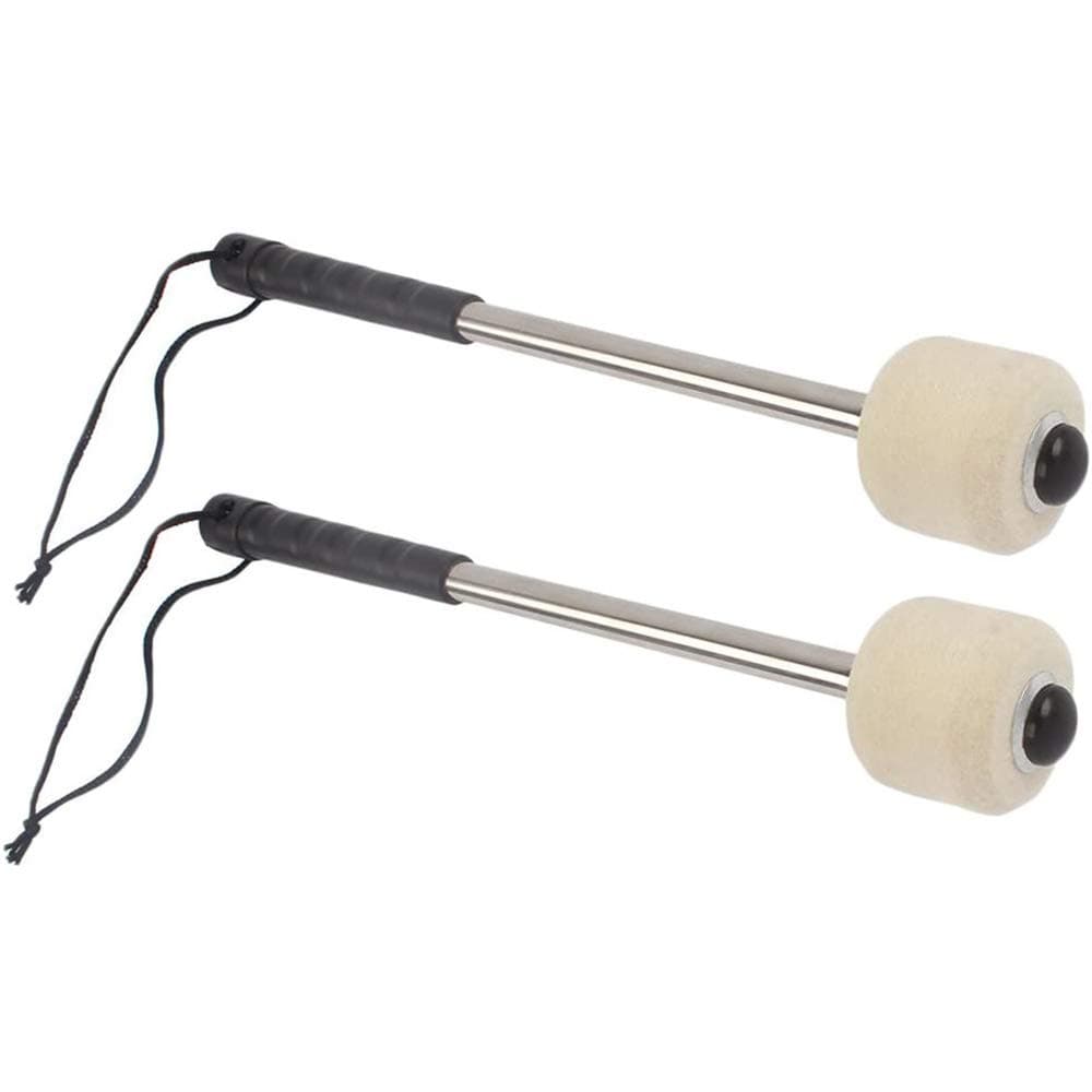 2pcs Bass Drum Mallet Drum Stick with Wool Felt Head Percussion Accessory