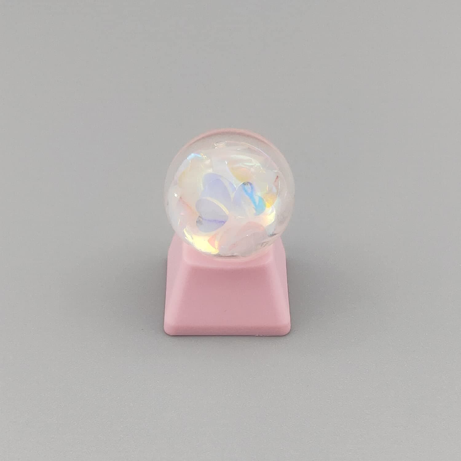 Crystal Ball Keycap Esc keycaps DIY Personality Custom Keycap Replacement Bottom Keycaps Gift for Cherry Mx Switch Mechanical Keyboard Cap OEM R4 Height (Heart)