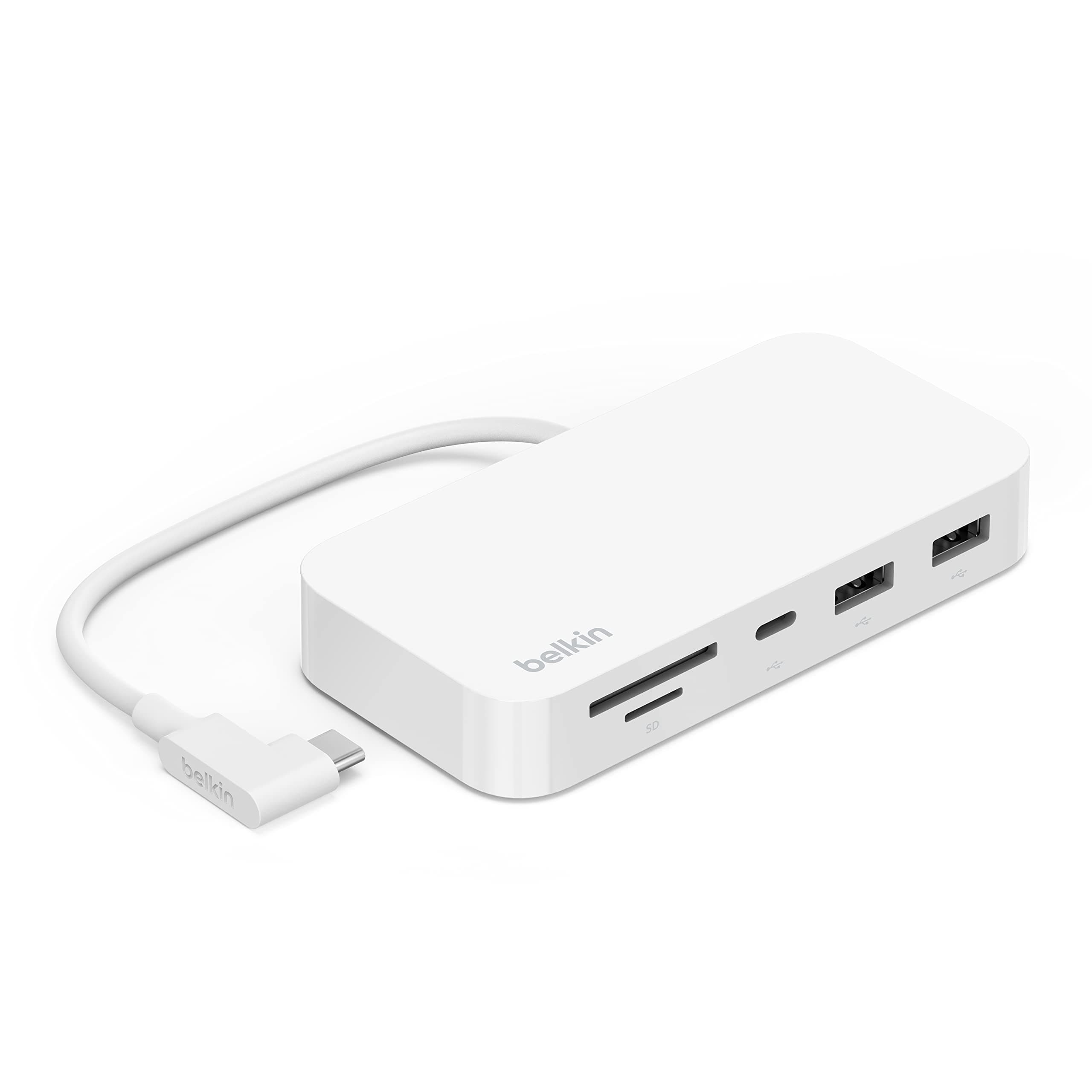 6-in-1 USB Type C Hub, iMac 24 inch Rear Mounted Docking Station with SD & microSD Card Reader, Gigabit Ethernet, 2 USB A Ports, and USB C Port for Fast Data Transfers and Peripherals