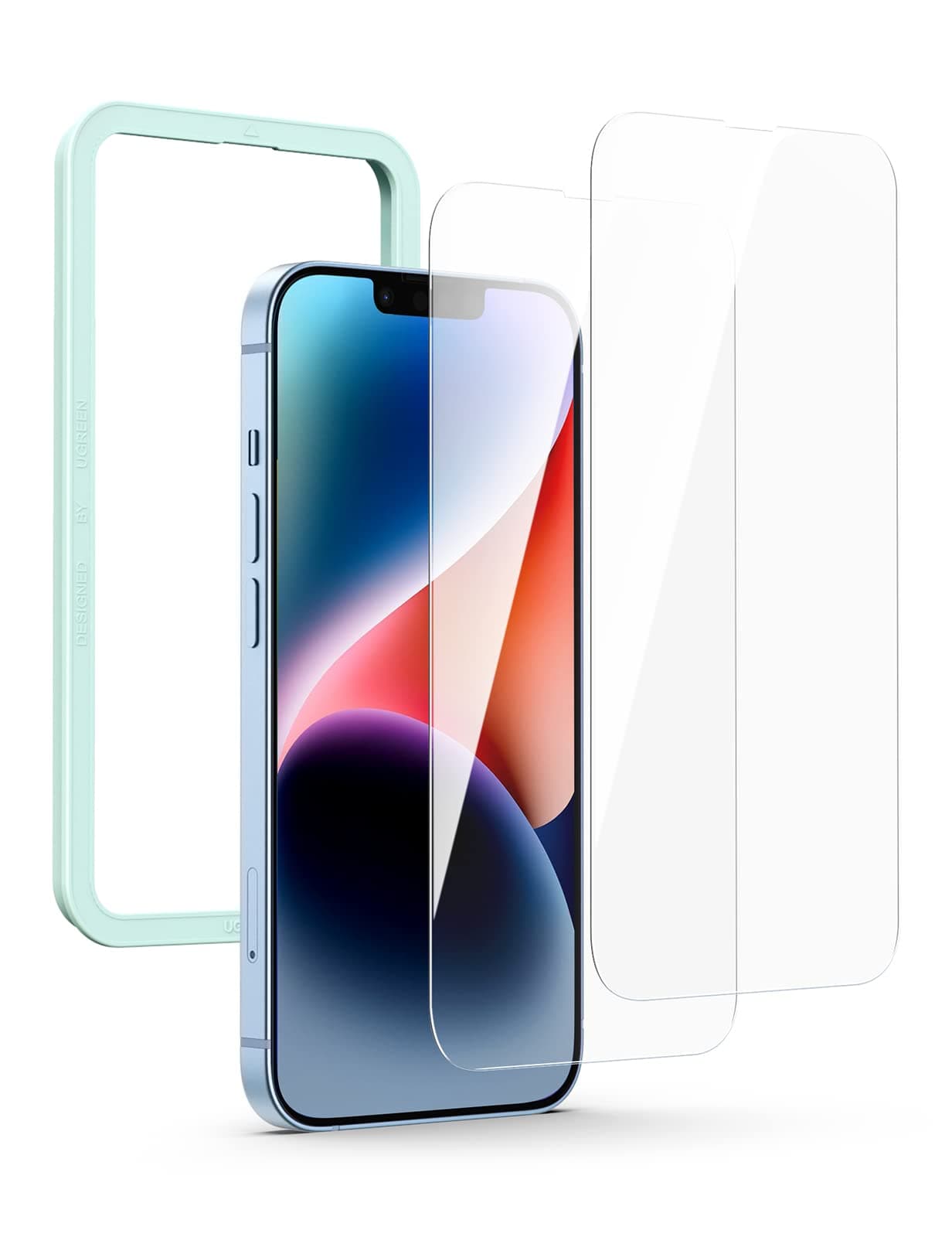 UGREEN 2 Pack iPhone 14 Plus/13 Pro Max Screen Protector 6.7 Inch with Alignment Frame Easy Installation, Bubble Free, HD Clear, Scratch Resistant, Anti-Fingerprint, Full Screen Tempered Glass Film