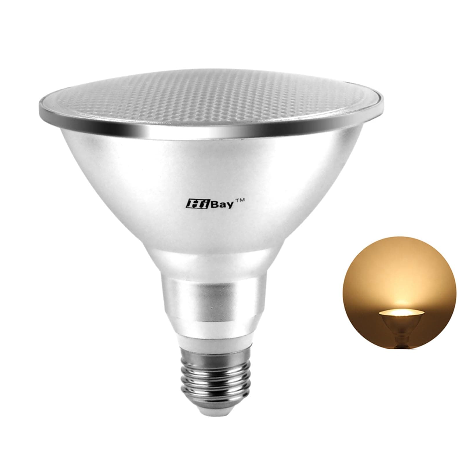 – HiBay 12W PAR38 LED Bulb E27 ES par 38 floodlight Spot Light Warm White 3000K Replace 120W Halogen IP20 Indoor Use,1 Unit