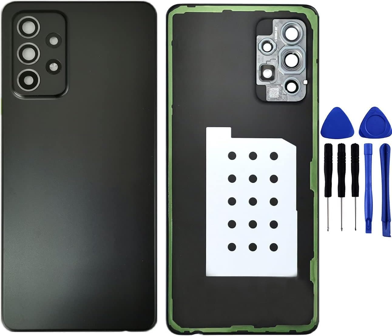 Galaxy A52 Back Cover Replacement A525F A525U A526 Back Door for Samsung Galaxy A52 2021 6.5" A525F A525U A526 SM-A526U Cellphone Backplates Rear Housing Repair Part (Awesome Black)