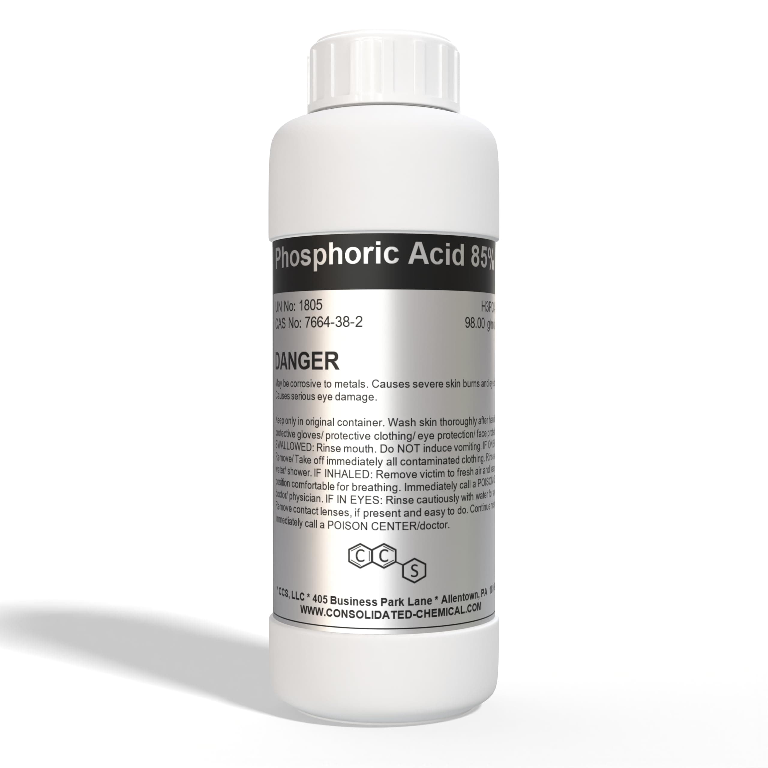 Phosphoric Acid 85% - High Purity Industrial Grade - Premium Multi-Purpose Use for Cleaning, Etching, Rust Removal, and More. (100mL)