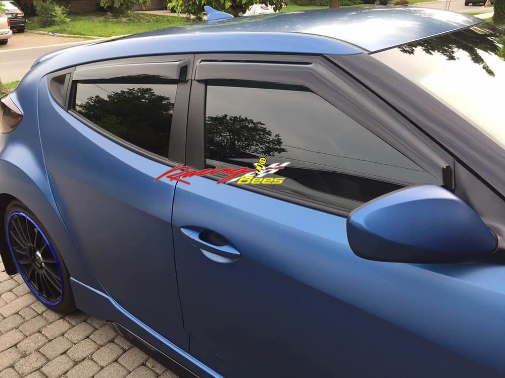Racingbees 2011-2016 Hyundai Veloster Side Window Visor (4 Pcs) 11 12 13 14 15