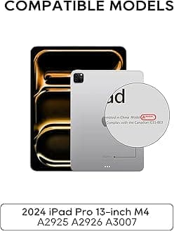 Wireless Keyboard Case for Apple iPad Pro 2024 13 inch, M4 A2925 A2926 A3007: 360ยฐ Rotating Stand, Multi-Touch Trackpad RGB Backlit Space Gray