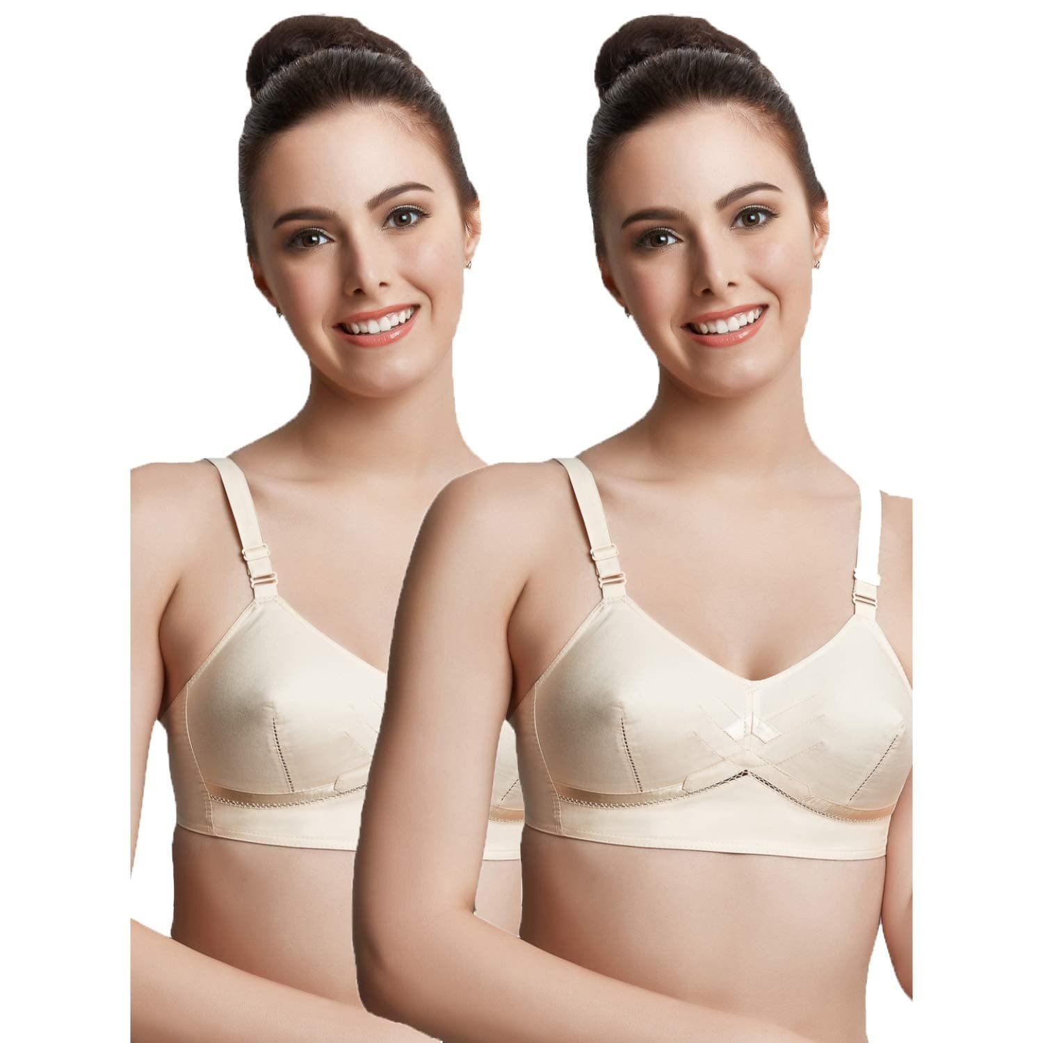 Libertina Princess SS Non Wired Full Coverage Bra.(Pack of 2)