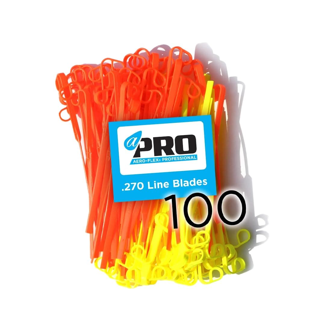 Aero-FlexNo More Line! Combo Replacement Flexible Line Blades 100 PRO Pack Heavy Duty Line Blades - No More Trimmer line!