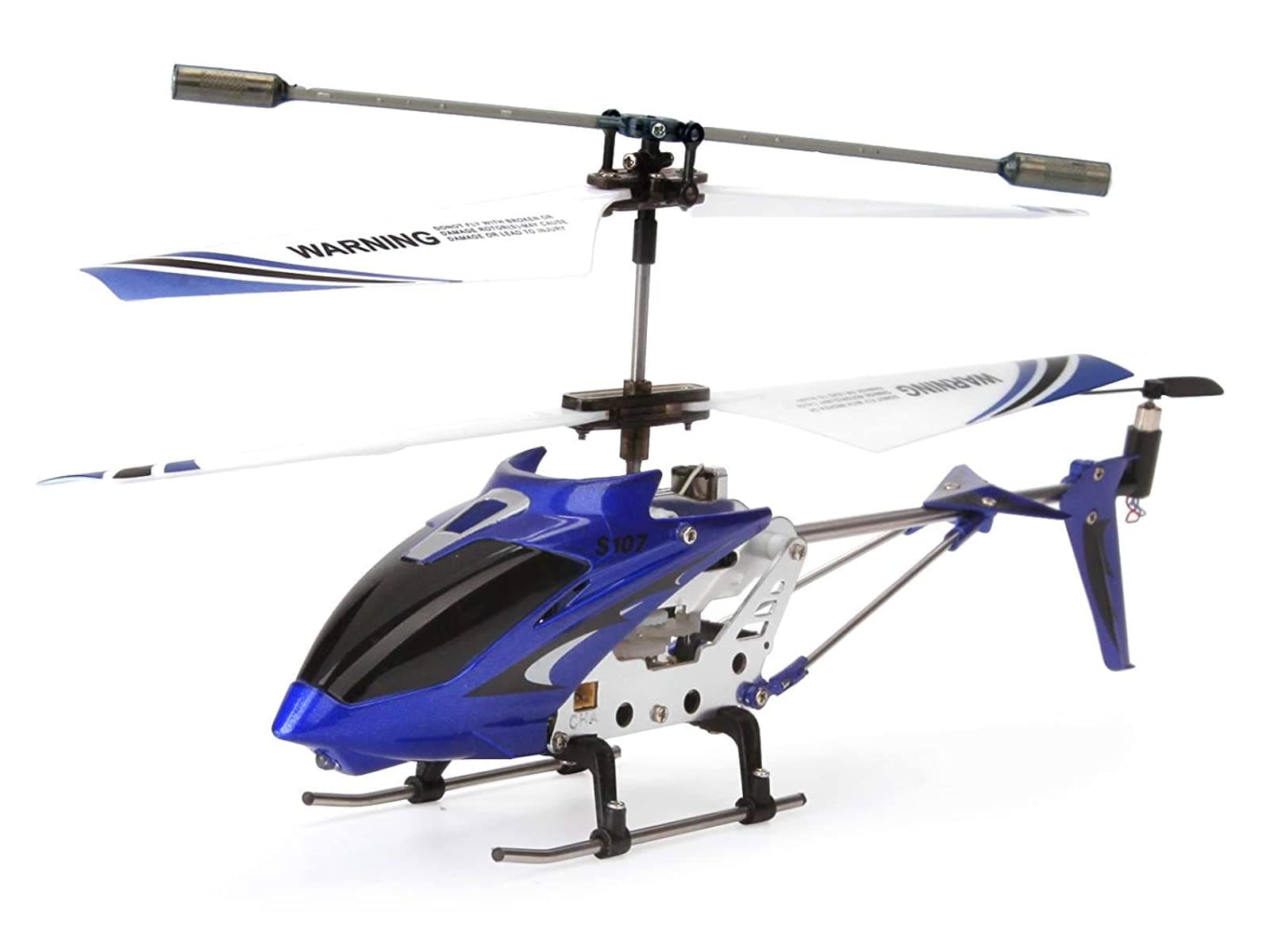 POCO DIVO S107G Phantom 3CH Infrared RC Helicopter Mini Flight S107 Gyro with Light, Blue