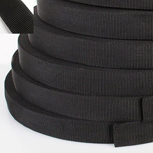 1 1/4" Black Polypro Webbing 10 Yards HORIZONTAL PRODUCTS