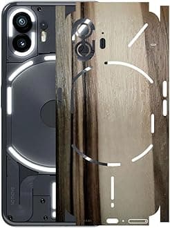 AtOdds - Compatible for Nothing Phone 2 - Mobile Back Skin Sticker - Lamination - Film Wrap (Coverage - Back+Camera+Sides) (Design - Teak Wood)