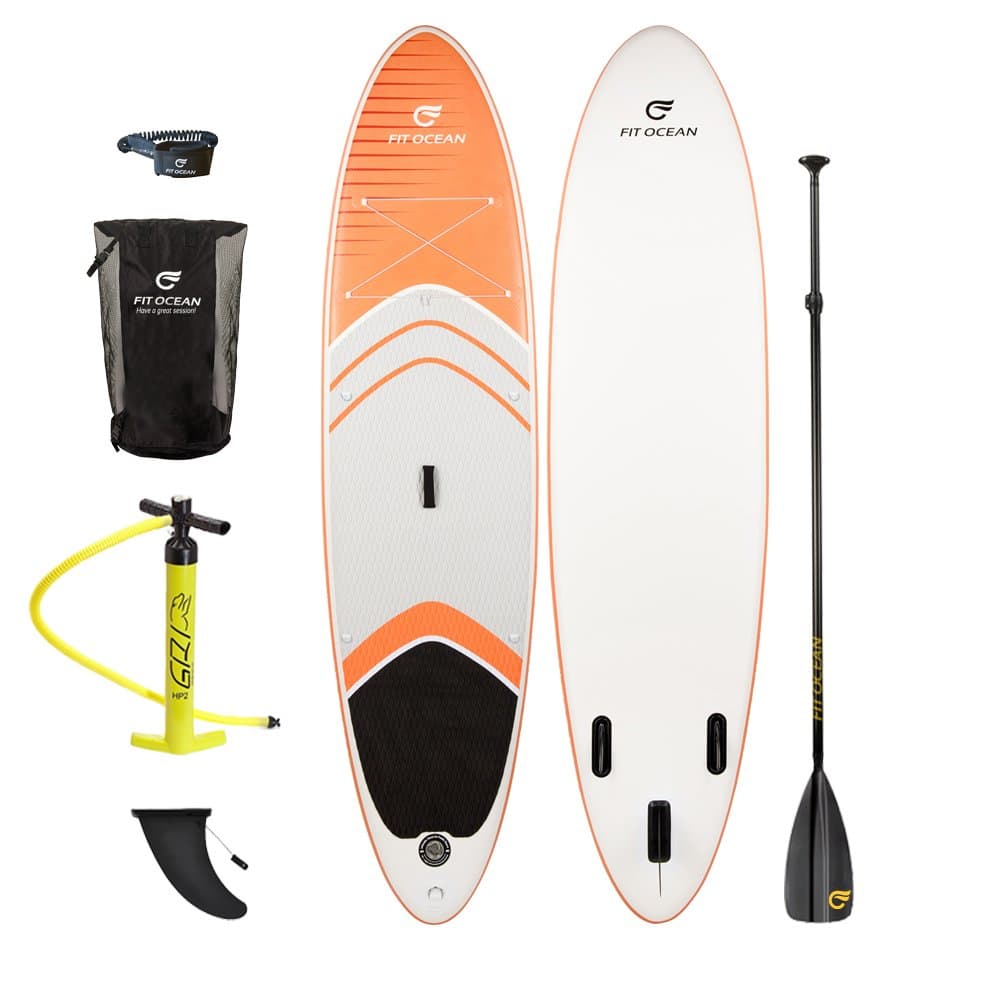 FIT OCEAN MAGIC GLIDE 10`8 orange. Inflatable Stand up Paddle board 15cm thickness | very stable | SET pump backpack paddle leash and instructions SUP 330x81x15cm