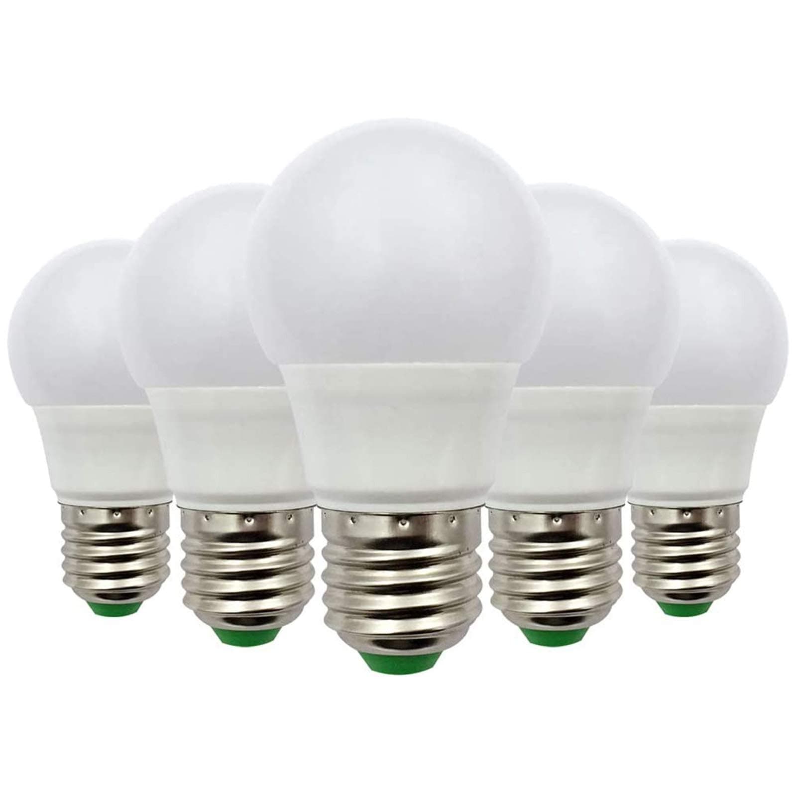 12 V E27 Edison Screw LED Light Bulbs 3W (30W) A50 GLS ES Globe Lamp Low Pressure 2700K Warm White Non-Dimmable, Pack of 5