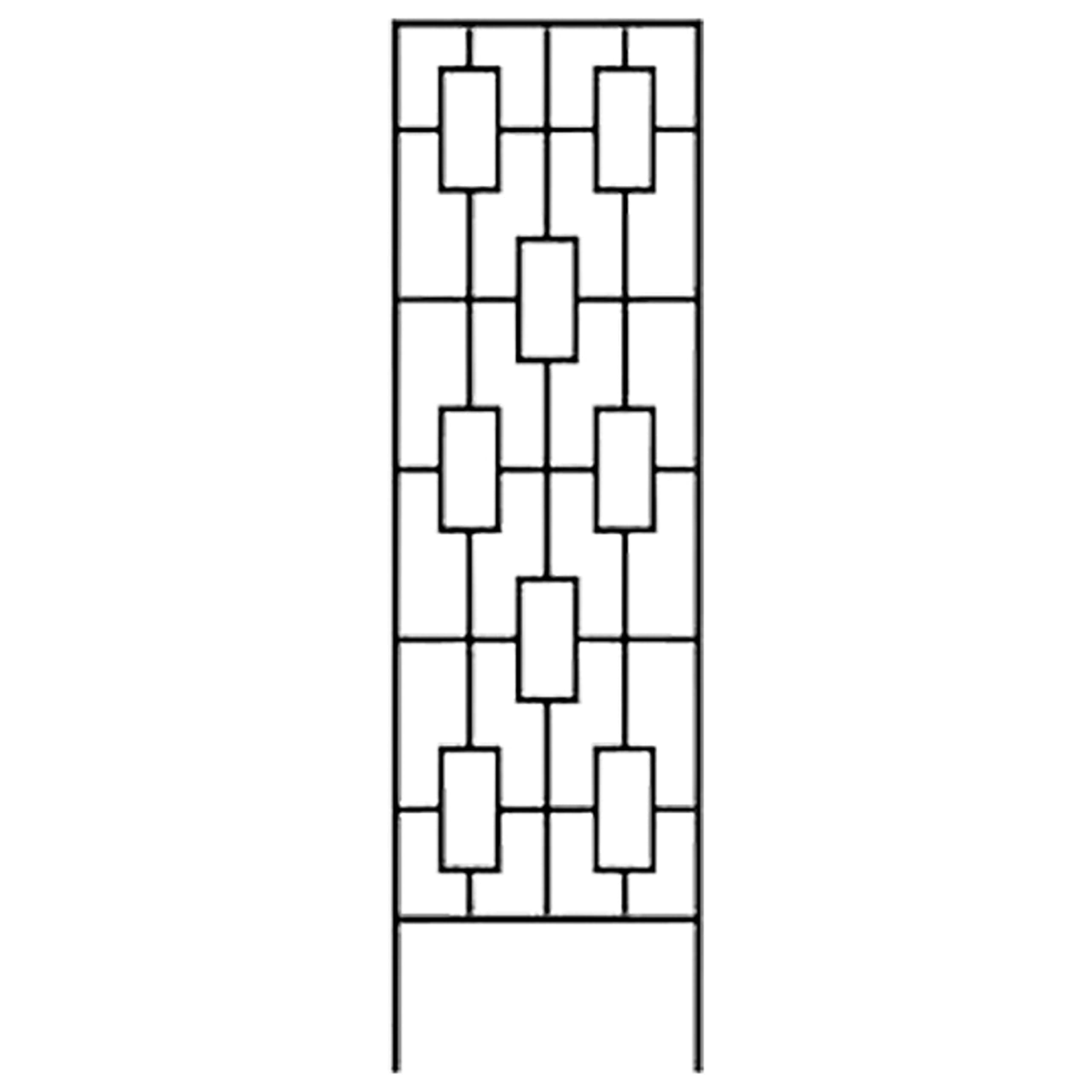 Panacea Contemporary Trellis, Black, 78" H