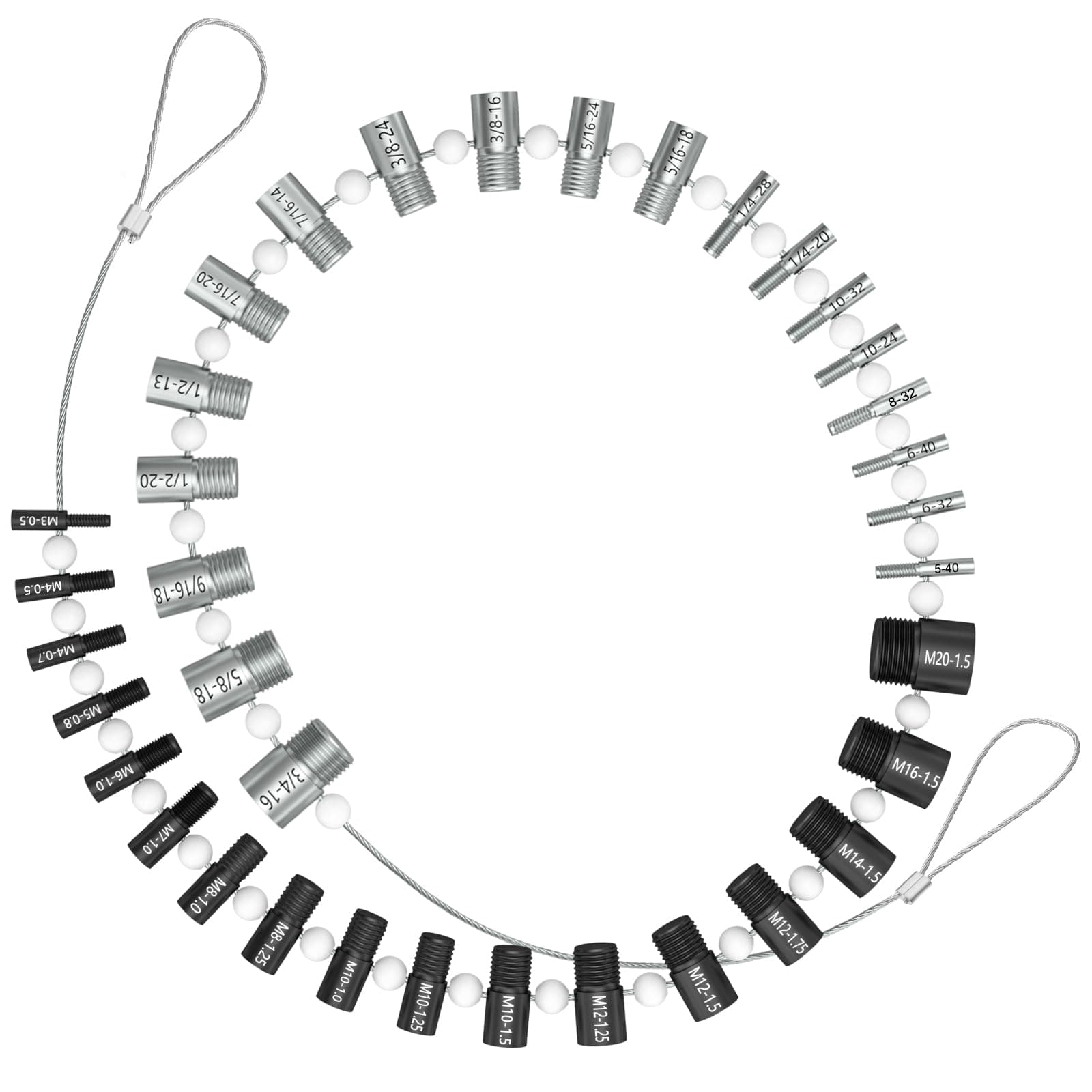 CKE Nut & Bolt Thread Checker (18 Inch & 16 Metric) - 34 Male/Female Gauges