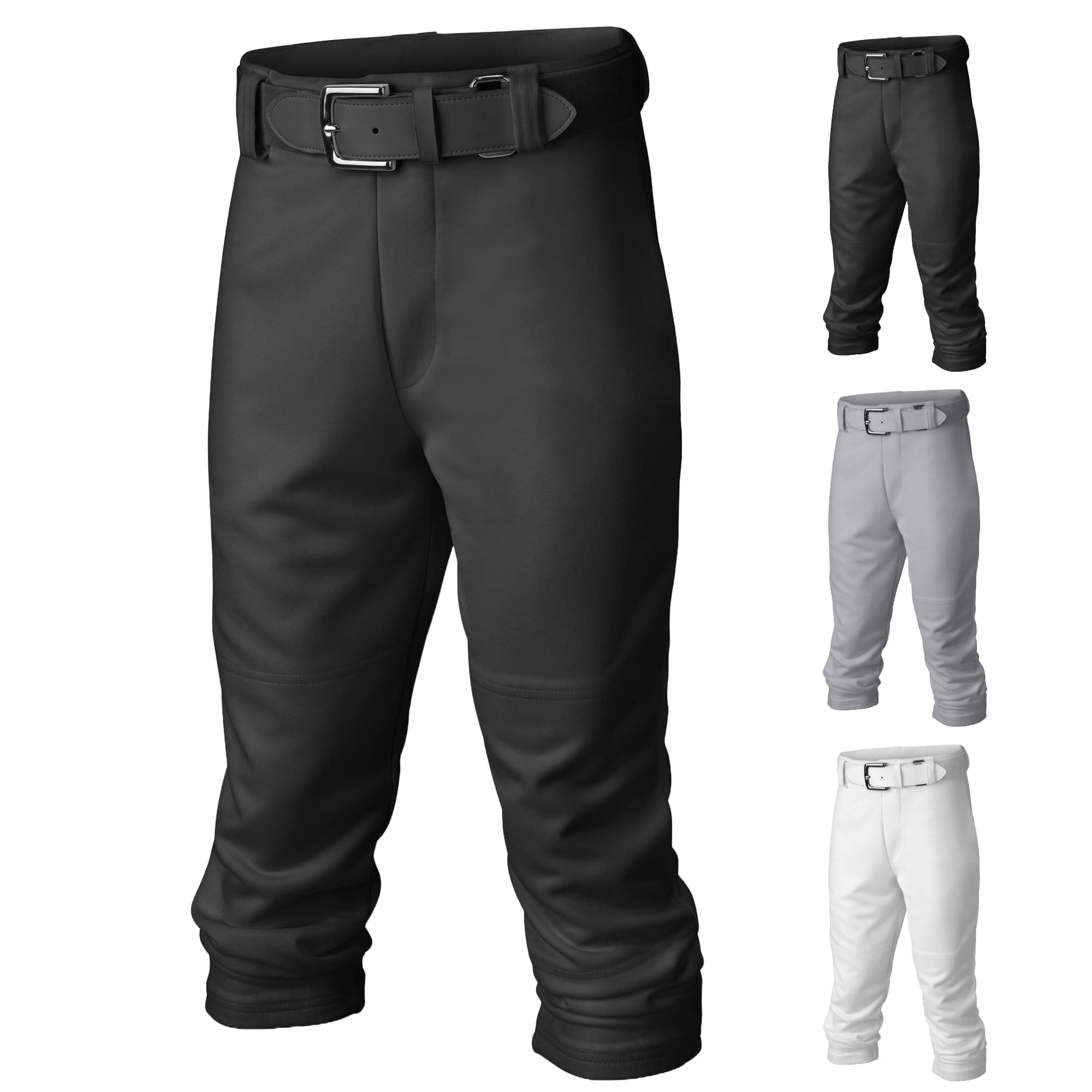 PRO Pull Up Baseball Pant Series | Youth | Full Length | Elastic Bottom