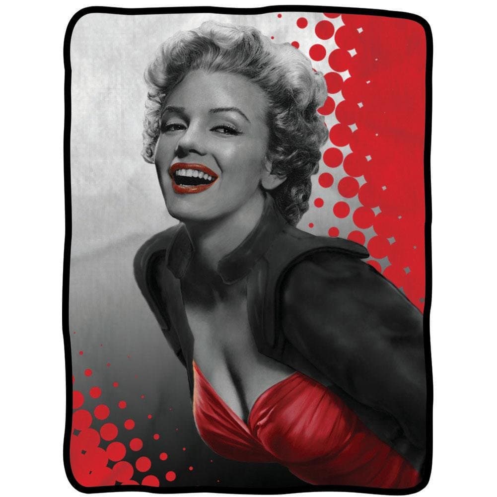 Marilyn Monroe Red Fleece Throw Blanket