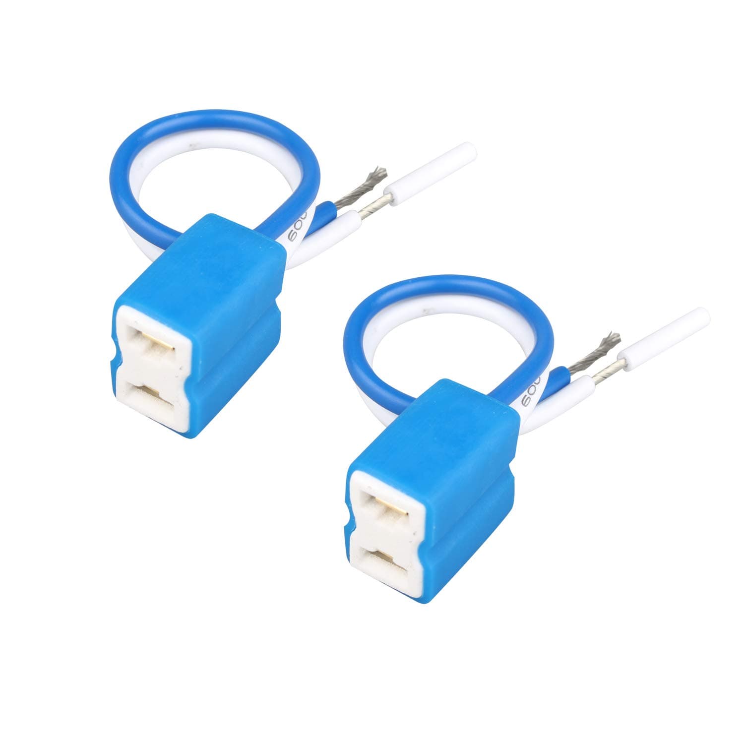 Futheda 2PCS H7 Bulb Holder Ceramic Headlight Lamp Connector Socket Extension Wire Wiring Replacement Repair Plug Block for Auto Car