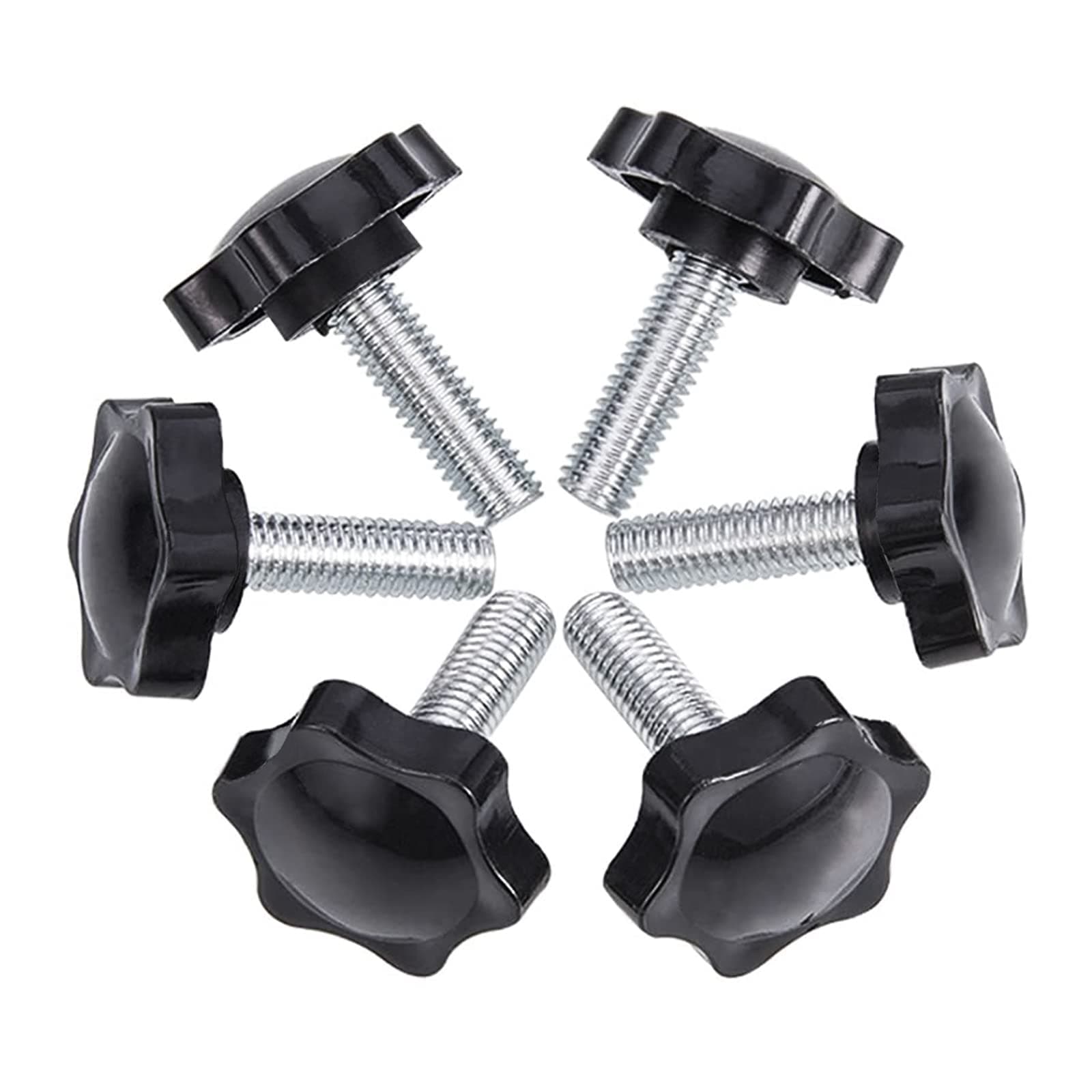 INCREWAY 6 Pcs Thumb Screw, M8x25mm Star Head Threaded Knurled Thumbscrew Grip Knobs Clamping Screw for Machinery Latche