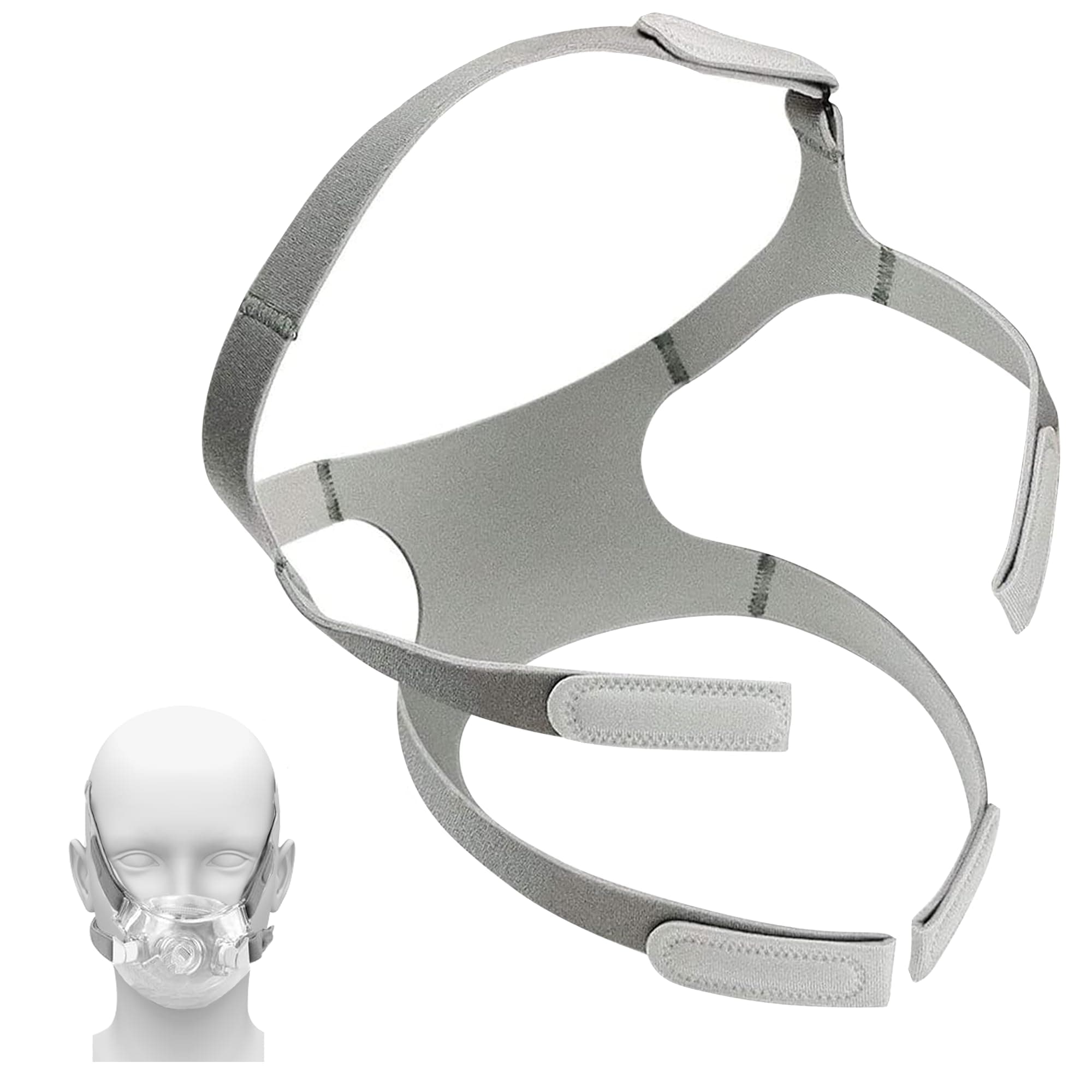 TOMOON 090697EA CP-AP Headgear Strap Replacement for Am.ara View Full Face Mask, Phil.IPS Respironics CP-AP Headgear with Solid Velcro|Standard Size(Without Mask)