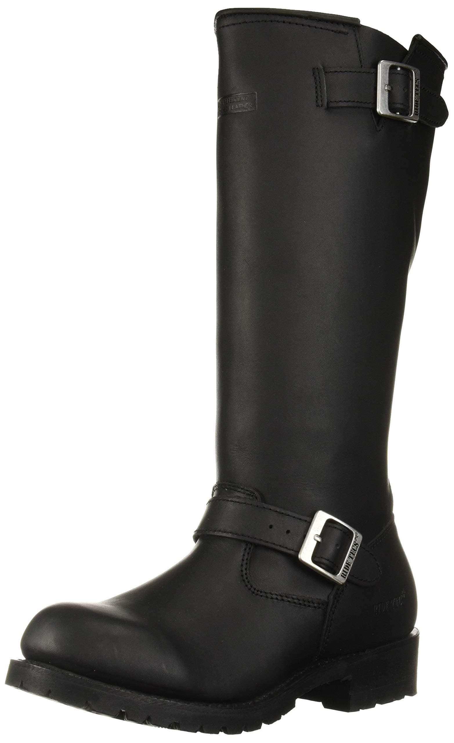 RIDETECS 16" Motorcycle Men’s Side Boot Zipper Oiled Leather Boots