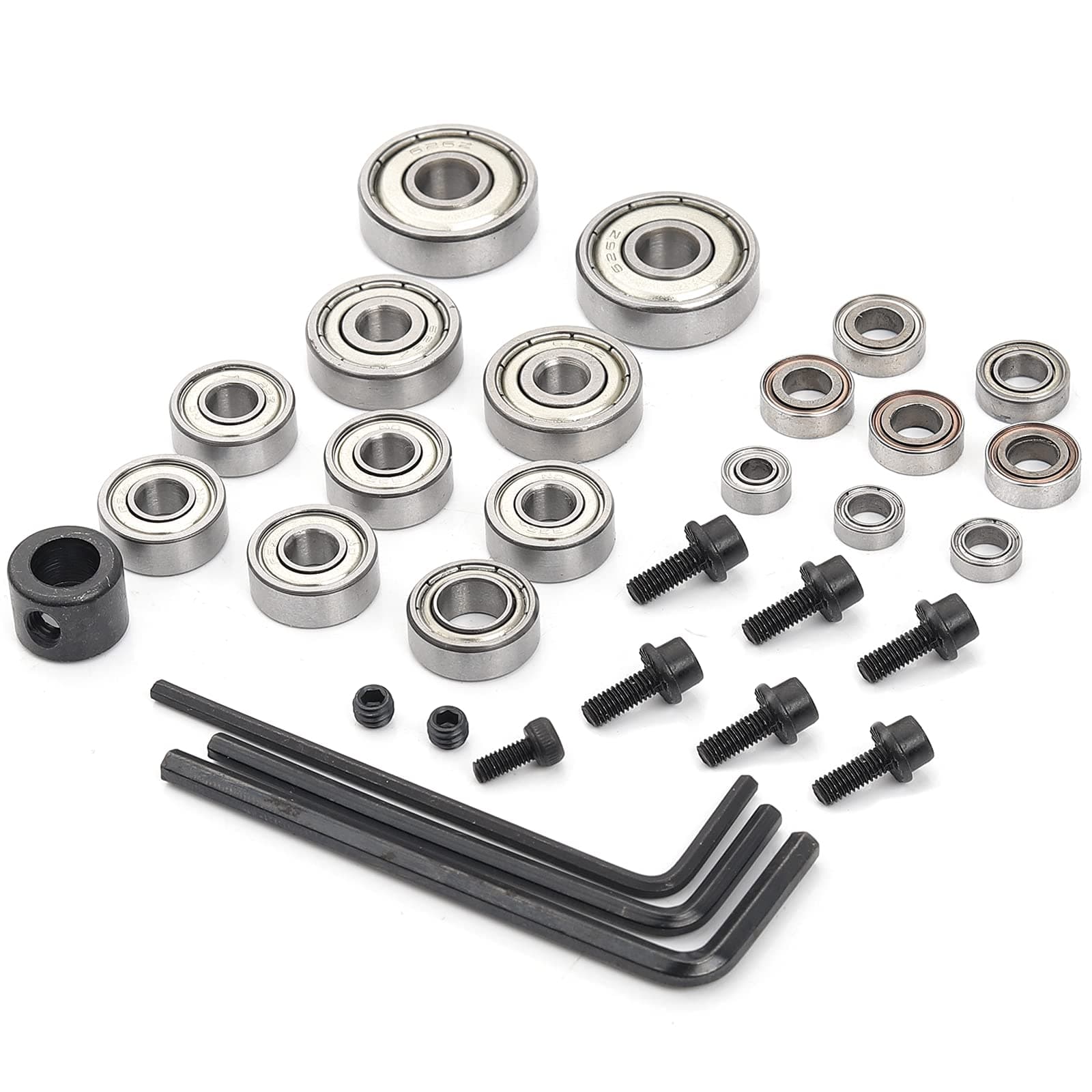 KOWOOD 24 Pieces Router Bit Bearing Replacement Set KA-001 (for: 12B 12P 15M 15Plus 24A 24X(B) 35B 40A 70A)