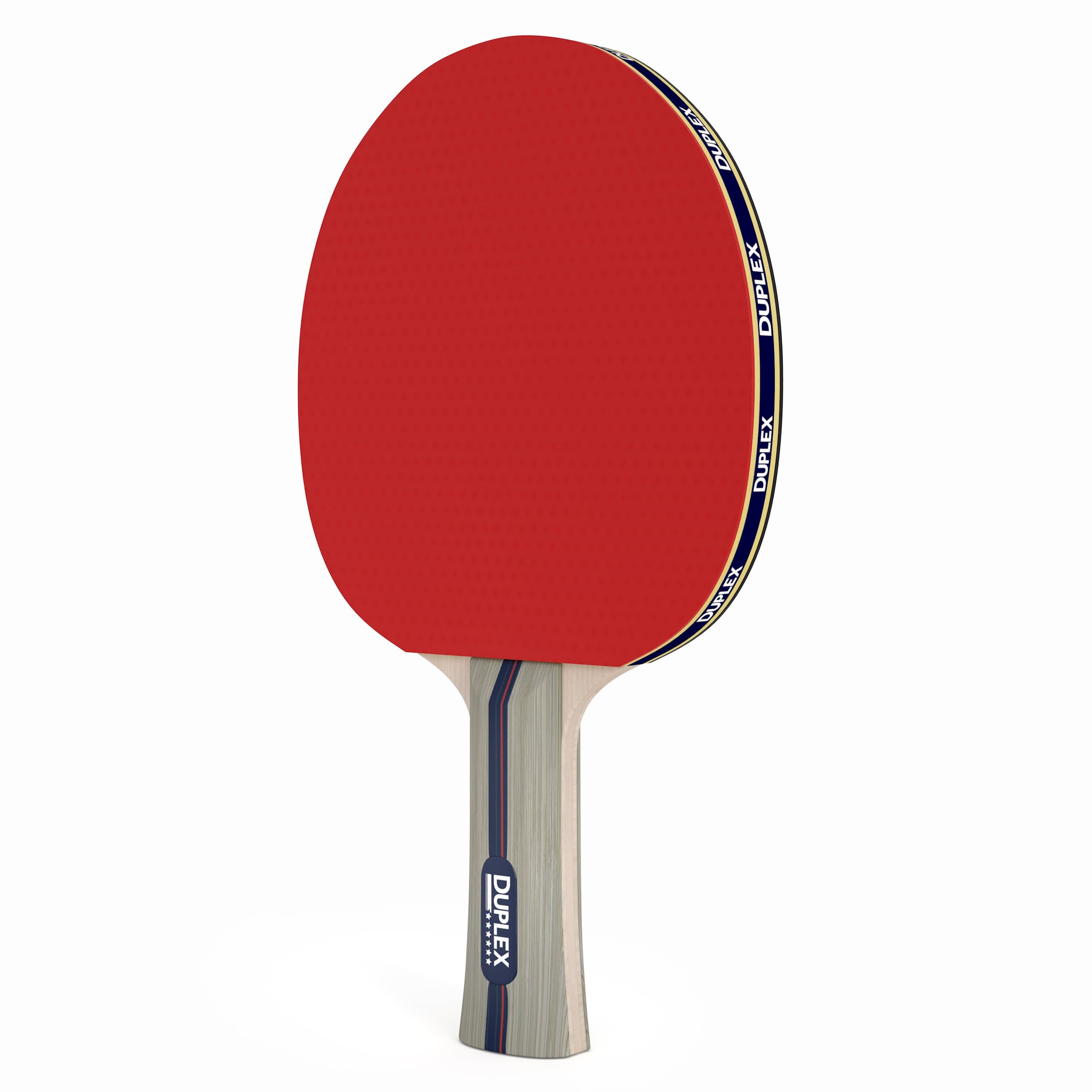Duplex | 4 Star Ping Pong Paddle - Table Tennis Blade with Rubber - Beginner Through Expert Racket