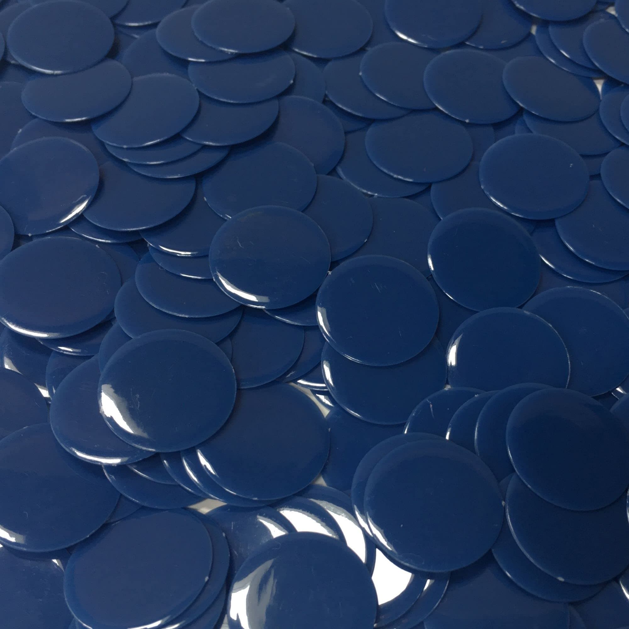 MR CHIPS Plastic Bingo Chips 200 Count | Solid Blue Counting Chips | 7/8 Inch