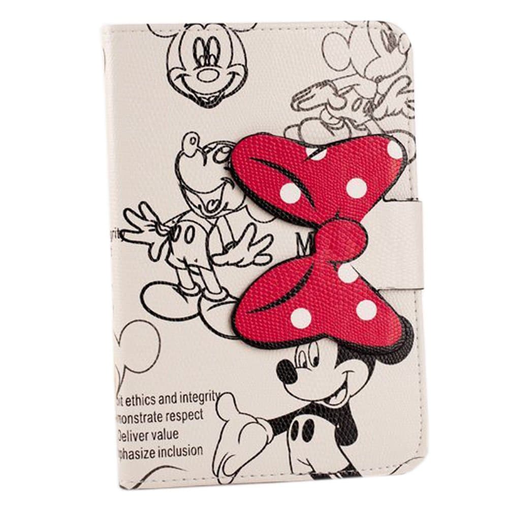 TFS Ipad Mini Cute Cartoon Pattern Flip Wallet PU Leather Bowknot Buckle Case With Soft TPU Stand Case With Card Slot Cover Skin For Apple Ipad Mini (004)