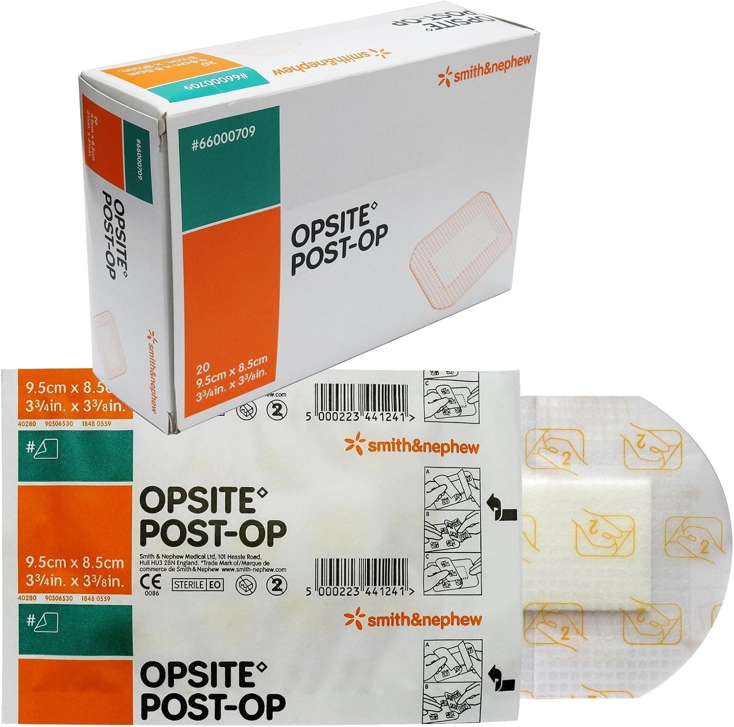 Smith and Nephew Opsite Post op WaterProof Pad dressing Size - 9.5cm x 8.5cm - 5 PCS
