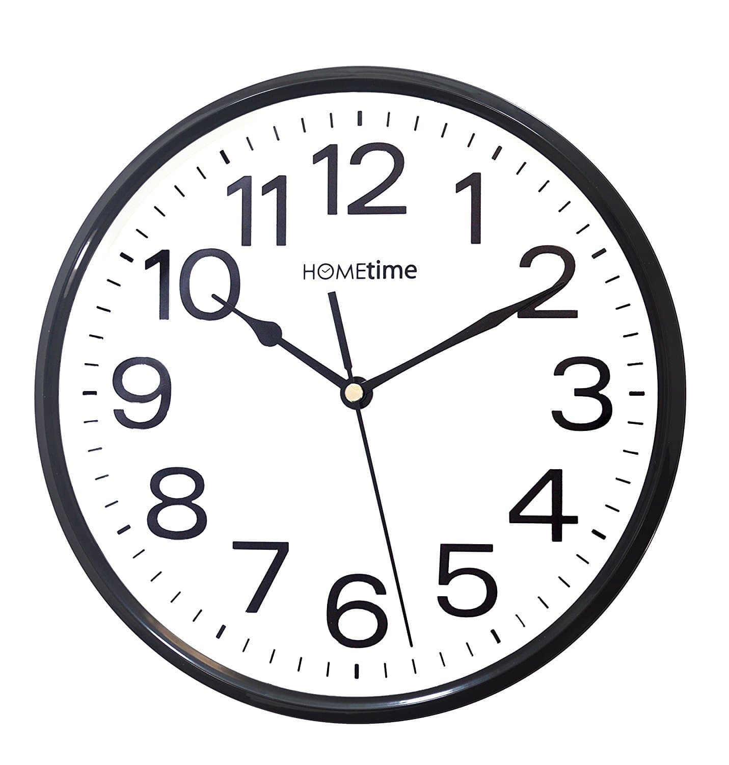 Stylish Black & White Bold Classic Quartz Wall Clock