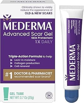 Advanced Scar Gel Advanced Scar Treatment for Old and New Scars 1 Doctor & Pharmacist Recommended Brand 0.70oz 20g, RED