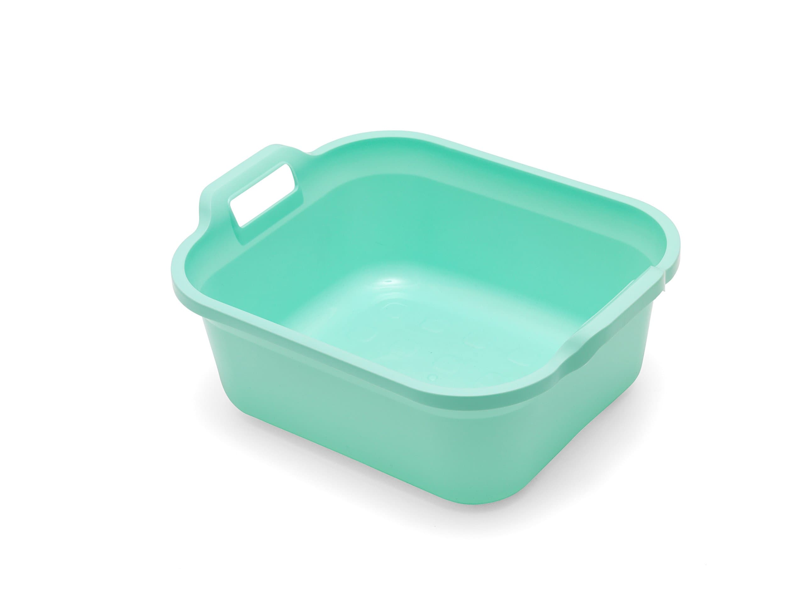 Addis Rectangular Washing Up Bowl with Handles, Blue Haze, 39 x 32 x 14 cm