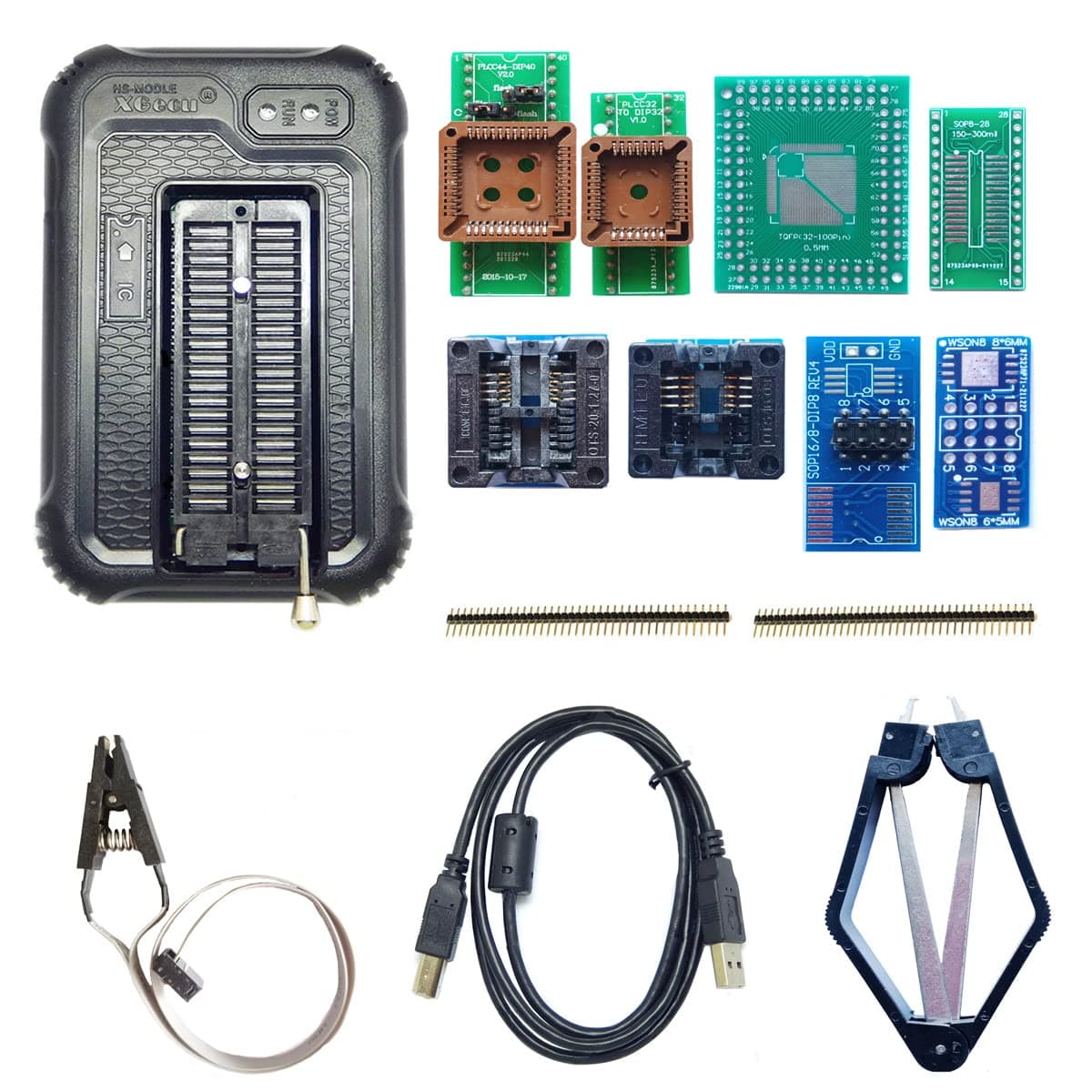 T48 Programmer 8 Adapters for with XGecu T48 USB EPROM Flash BIOS Chip Socket SOP Nand MCU AVR IC Programmer Reader Writer