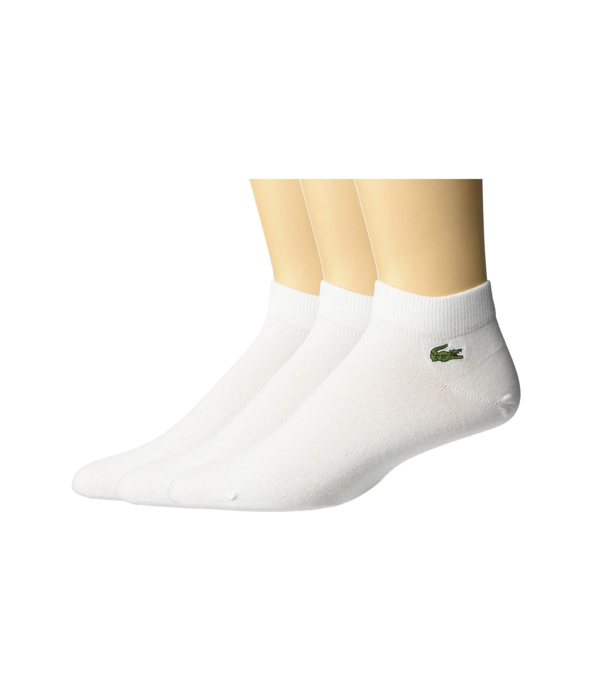 Lacoste Men's 3 Pack Jersey Ped Sock